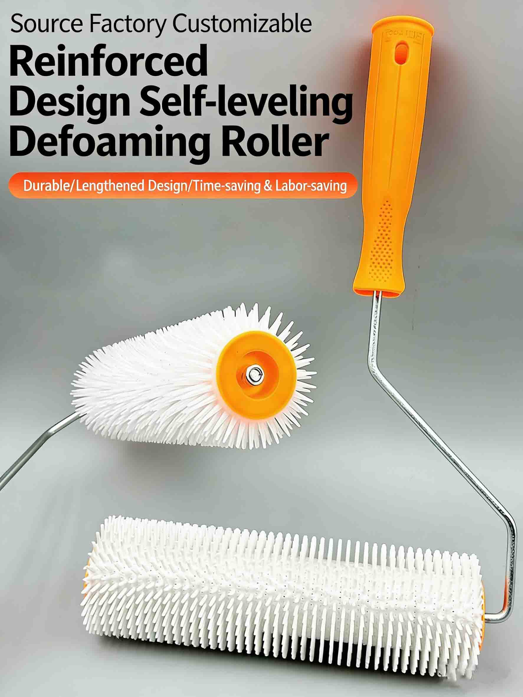 Self-leveling defoaming roller